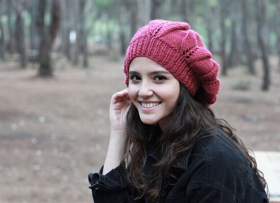 Knit cheap beret hat