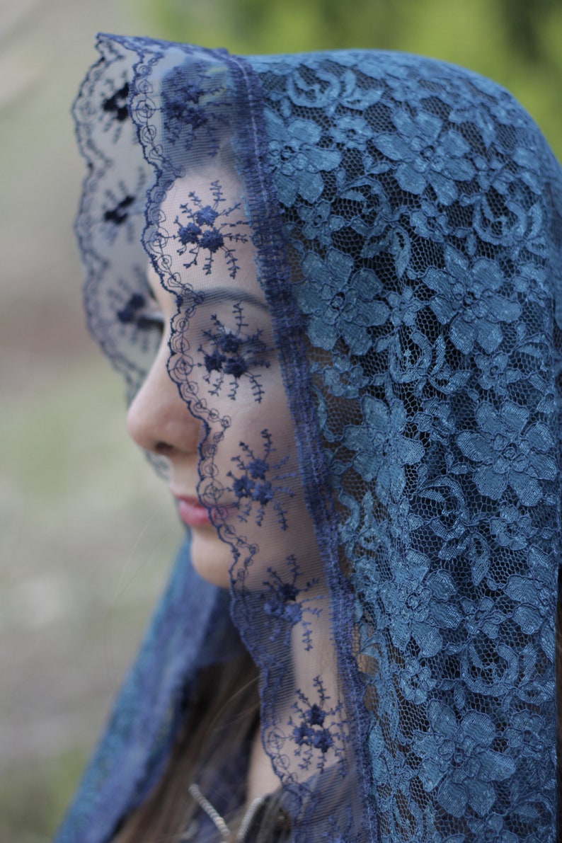 Catholic head covering for Traditional Mass Latin Mass veil Etsy
