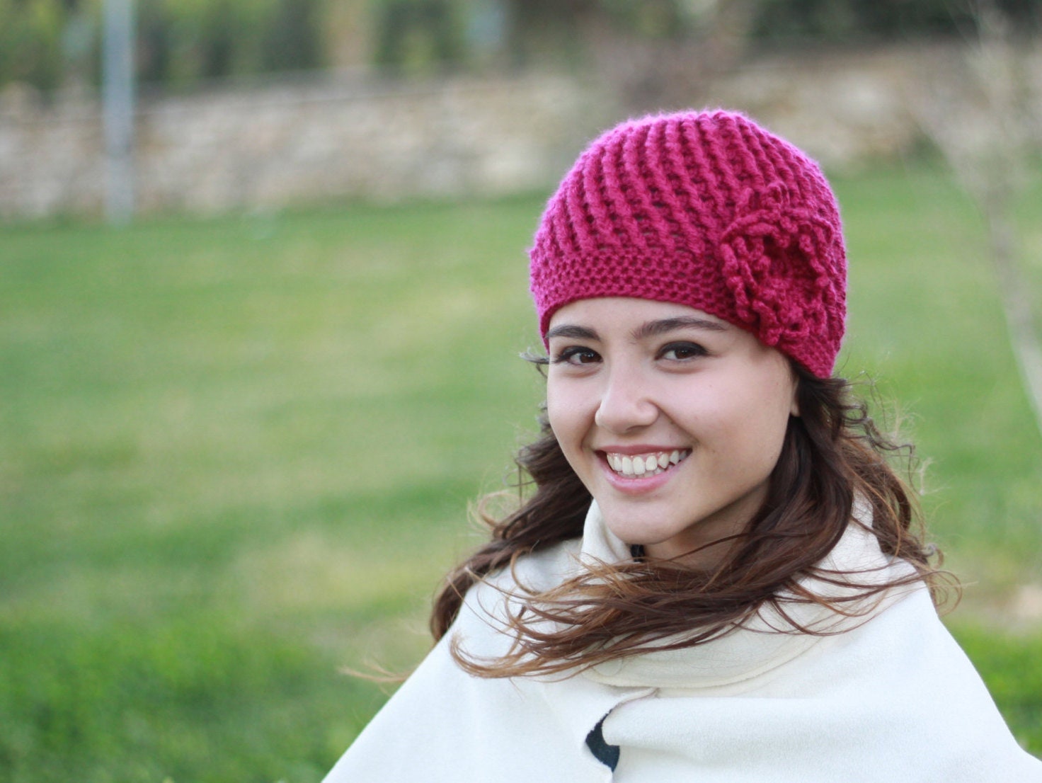 帽子 SIDE STRAP FLOWER KNIT CAP Side Flower Beanie - Etsy