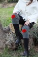 Legwarmers womens, Heart Boot Cuffs, Grey Knit boot socks, Woolen knee warmers, Winter knit accessories, Romatic gift for first date 