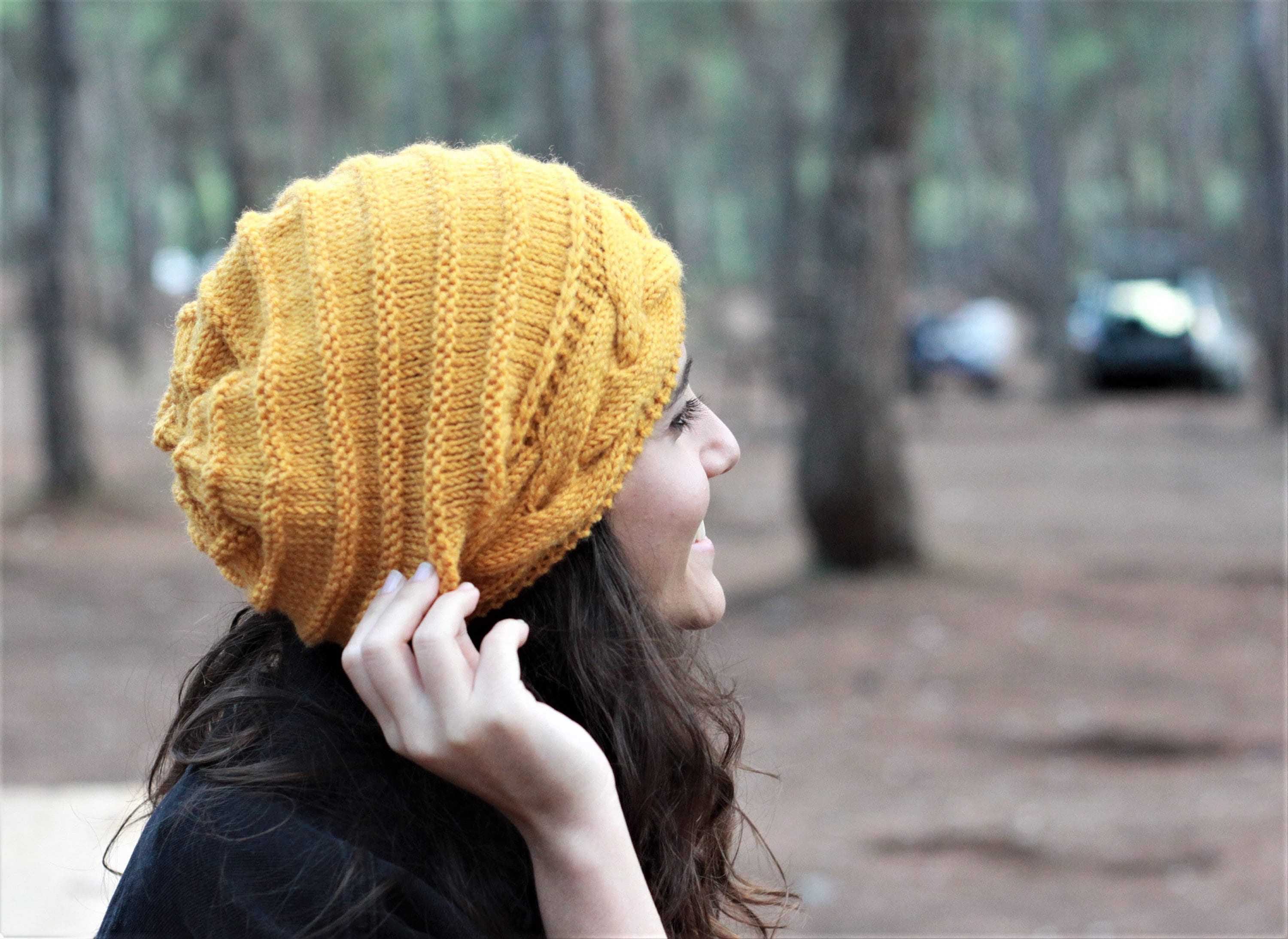 Mustard Slouchy Beanie Women Winter 