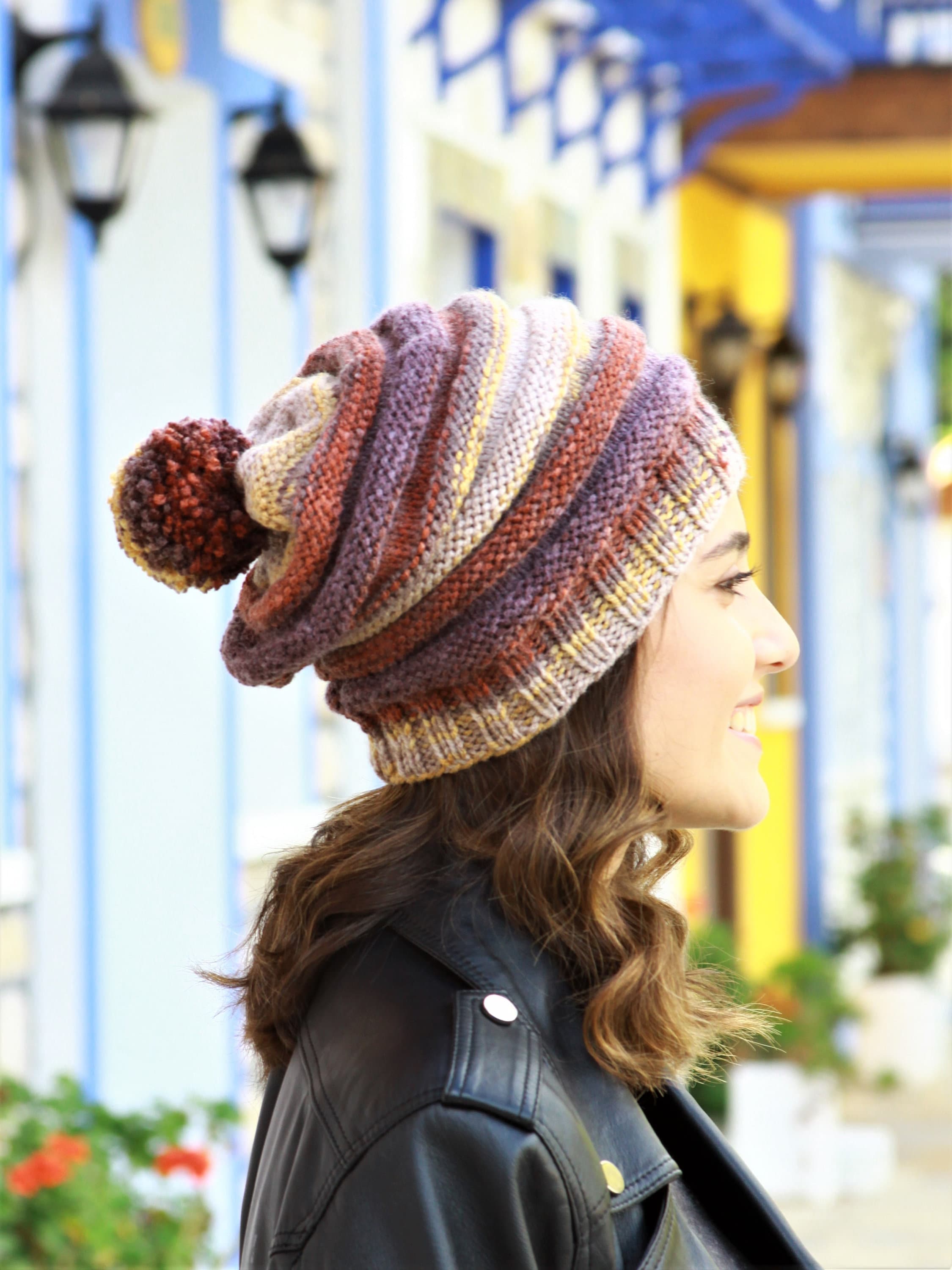 Bonnet Tricoté Avec Câble Pour Femme Bonnet Chaud D'hiver Visière En