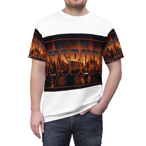 Chemise emblématique de Pittsburgh, graphique couleur flamme audacieuse, t-shirt Pittsburgh Pride, paysage urbain de Pittsburgh, chemise Yinzer, chemise Pittsburgh Pride