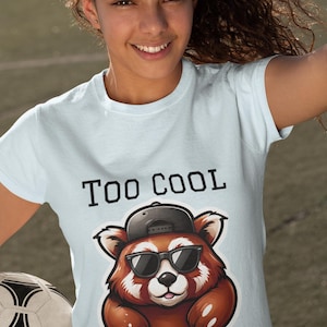 Cool Red Panda Shirt, Cute Red Panda T-shirt, Red Panda T-shirt, Red Panda Graphic, Too Cool for School, Back to Schoo, Red Panda Sunglasses
