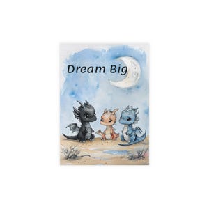 Lot de grosses cartes postales Rêve de dragon mignon, Enveloppes incluses, Faire-part baby shower, Cartes de voeux, Invitations
