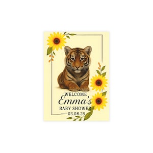 Postkarten-Bundles, Tiger Cub-Babyparty-Einladungskarten, Umschläge eingeschlossen, Partyzubehör, Ereignisdekor, niedliches Tierthema-Briefpapier-Set
