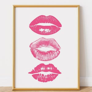 Pink Kiss Lips - Wall Decor