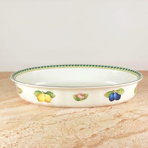 Villeroy & Boch Casserole Dish | Oval Porcelain Baking Dish | Country Farmhouse Pattern