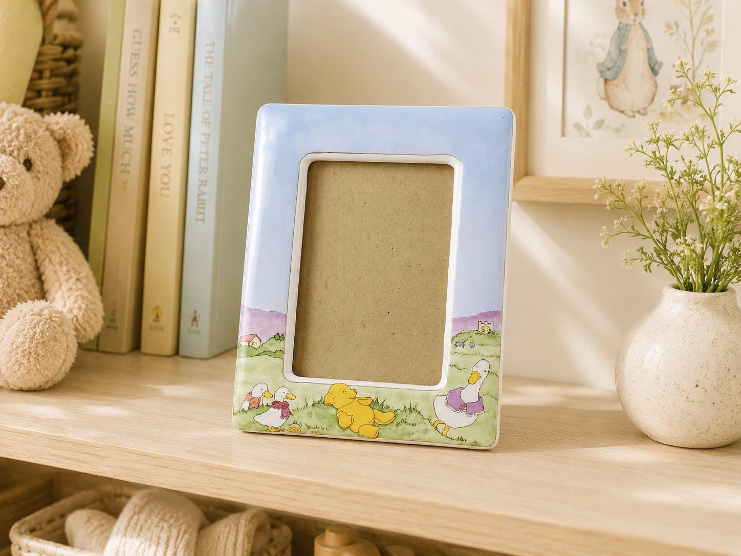 Vintage Ceramic Bear Picture Frame - Etsy