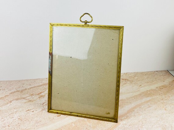 8x10 Vintage Brass Picture Frame Adjustable Mat Photo Frame Gold…