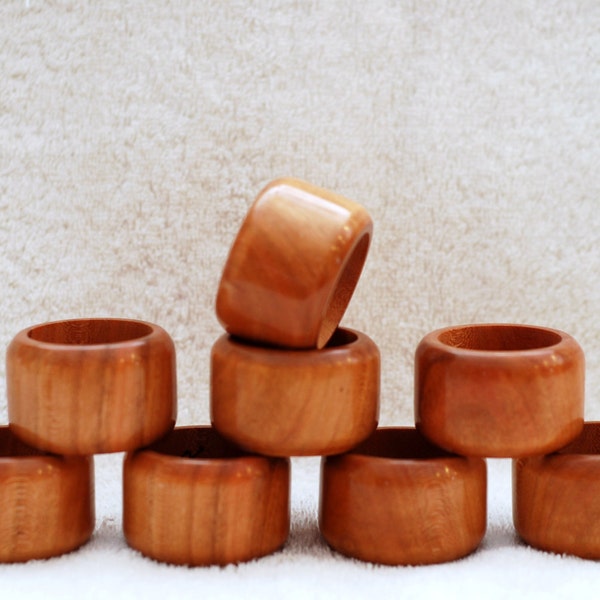 Napkin Rings, Cherry, Handmade