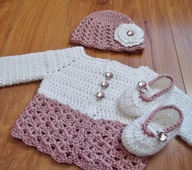 Button Me up Baby Set Crochet Patterns. Make a Matching Set | Etsy