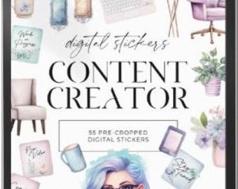 Content Creator Stickers, Social Media Stickers, Influencer Stickers, Laptop Decals, Youtuber Stickers, Creator Gift, Laptop Decor,