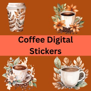 Coffee Stickers Set, Vinyl Coffee Sticker,Kawaii Coffee,Planner Stickers,Laptop Decal, Coffee Lover Gift,Cute Sticker,Gift For Coffee Lovers