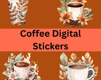 Coffee Stickers Set, Vinyl Coffee Sticker,Kawaii Coffee,Planner Stickers,Laptop Decal, Coffee Lover Gift,Cute Sticker,Gift For Coffee Lovers