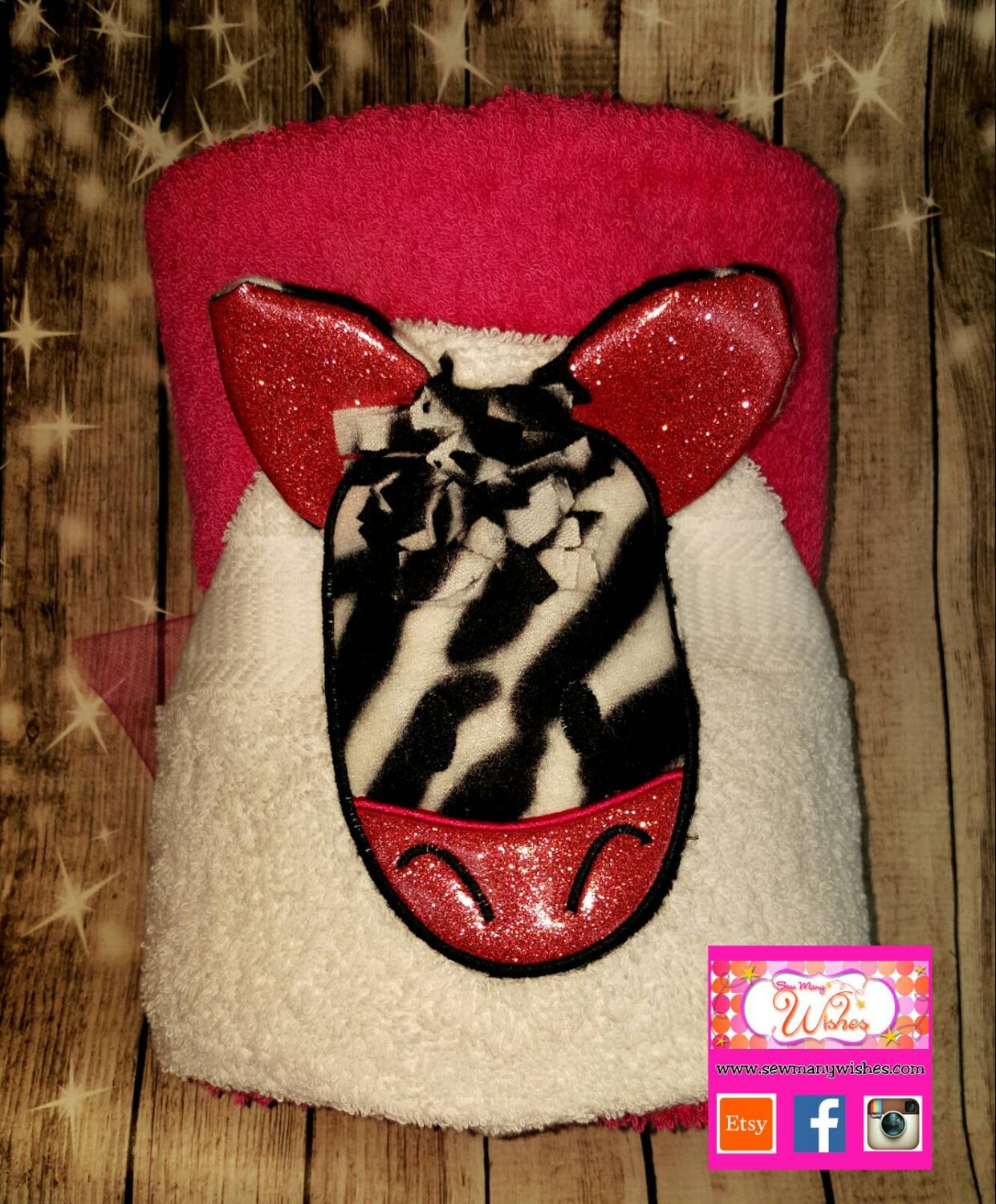 zebra hooded towel