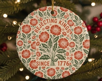 Adorno de cerámica con diseño floral que rechaza a los reyes desde 1776