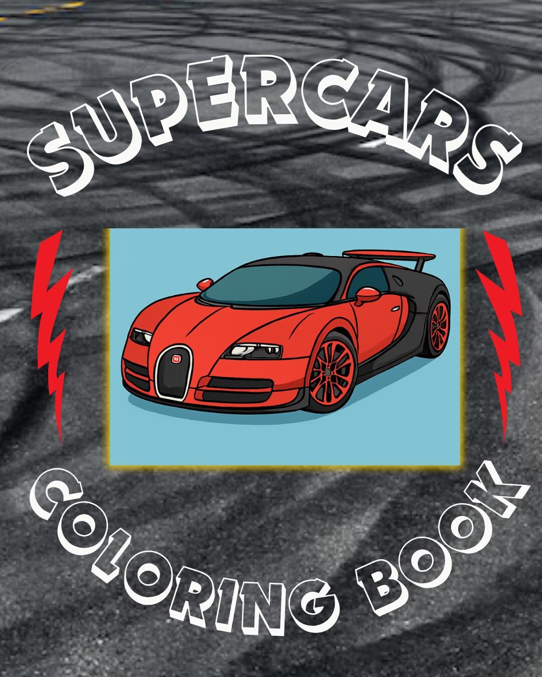 Supercars Coloring Book for Kids - Fast & Fun Cars to Color - Etsy