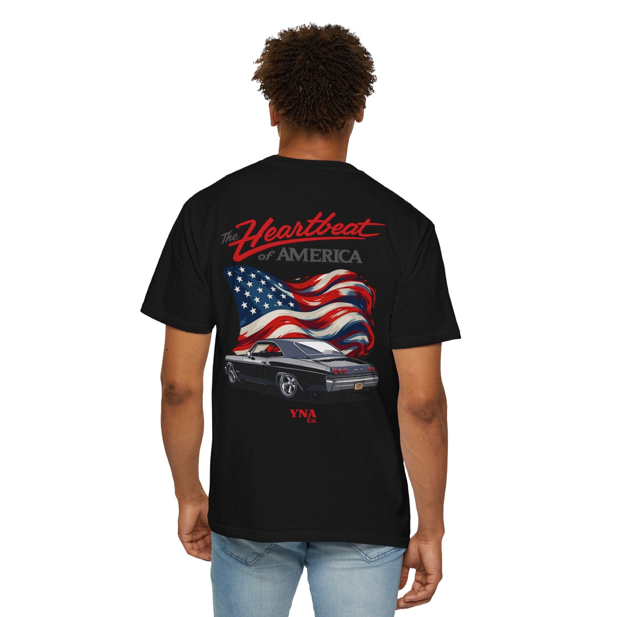 T-shirt Chevrolet 'The Heartbeat Of America' - Logo Classique - Neuf Avec étiquettes
