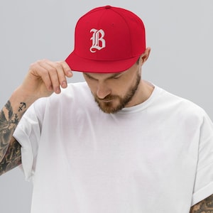 Old English “B” Snapback Hat – Streetwear Cap with Embroidered Letter | YNA Initial Series