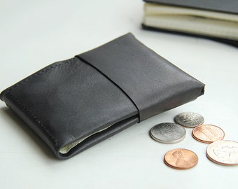 leather wallet for coins, notes and cards
