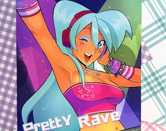 Pretty Rave Girl - Stampa artistica / Nightcore
