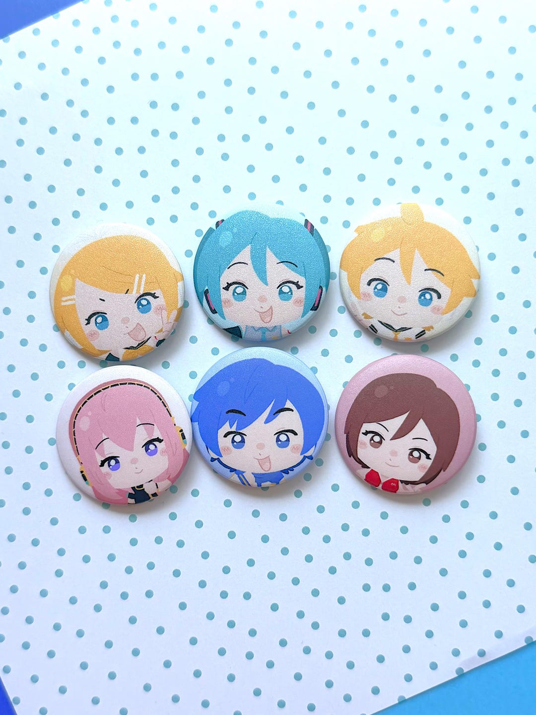 Vocaloid 37mm Buttons | Hatsune Miku | Kagamine Rin & Len | Kaito ...