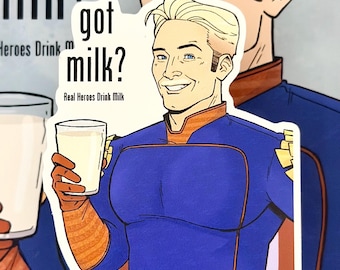Adesivo divertente "Got Milk?" di The Boys / Homelander - Decalcomania da 3" /