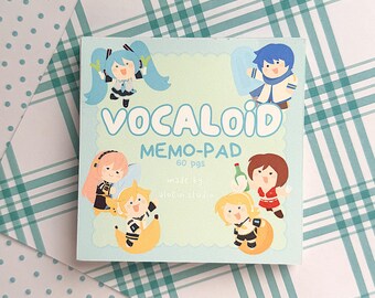 Blocco note Vocaloid 3,5" x 3,5" / Hatsune Miku - Kagamine Rin & Len - Meiko - Luka -Kaito