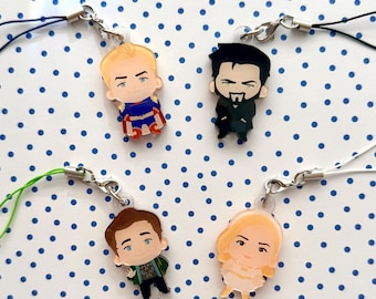 Ciondolo per cellulare The Boys / Homelander e William (Billy) Butcher da 1,5 pollici /