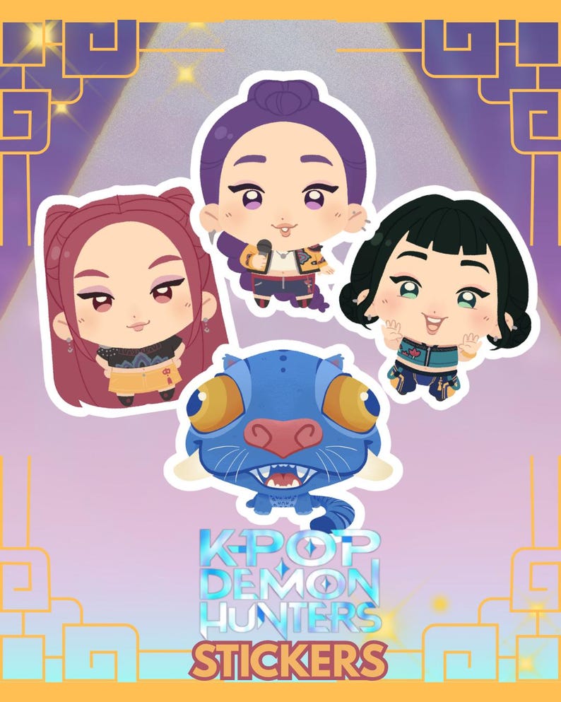 Kpop Demon Hunters Stickers | Rumi | Mira | Zoey | Huntrix | Derpy ...