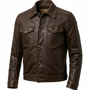 men&#39;s leather jacket | Vintage Brown Cow Leather Jacket | Men’s Biker Style Coat | Distressed Real Leather Motorcycle Outerwear