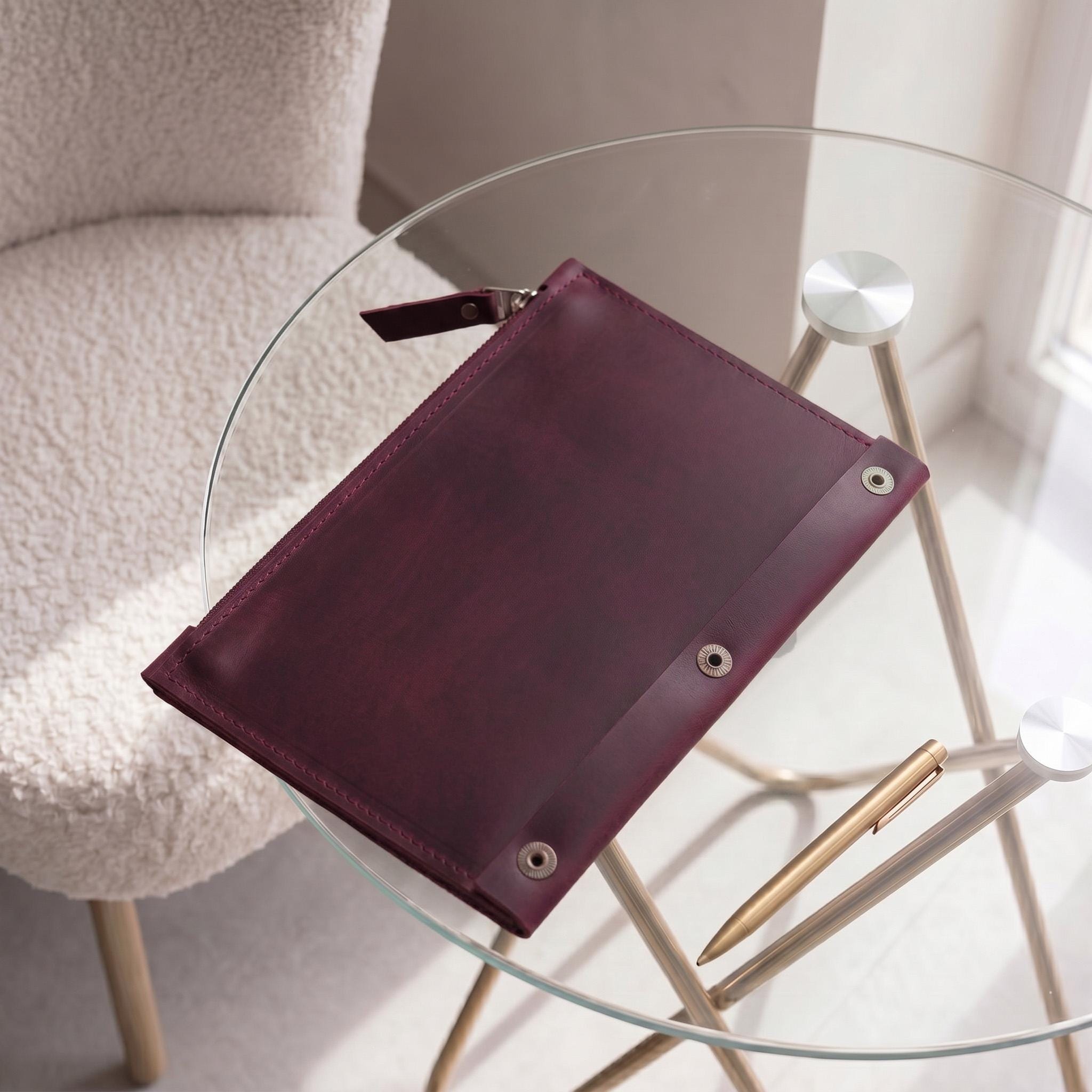 100% Genuine Leather Notebook Insert, Notebook Insert With Zipper ...