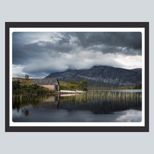 Loch Stack Boat House, Photo Print, Scotland, Scottish Highlands, Landscape Photography, Wall Art, Home Decor, Scottish Gift