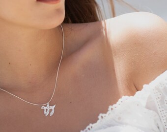 Sterling silver filigree Chai pendant on sterling silver necklace , Judaica jewelry , Bat Mitzvah gift , Made in Israel.