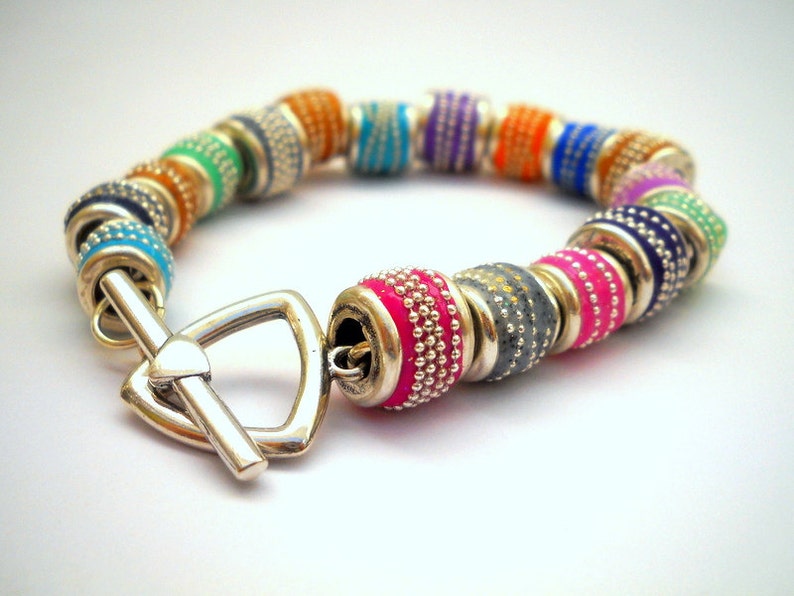 0401~Solid Color Silver Bracelet
