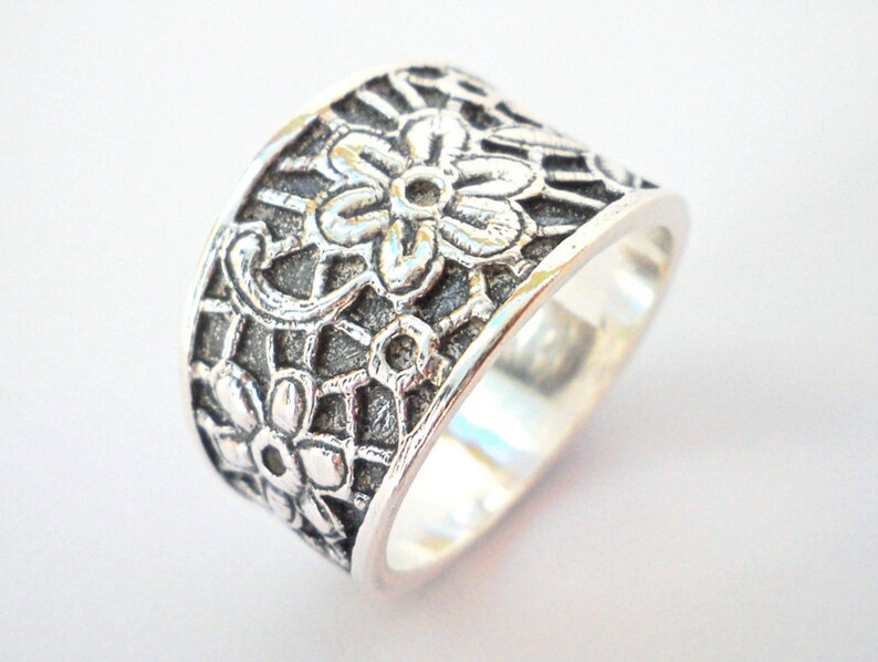 Statment Silver Ring Boho Ring Hippie Ring Chunky Ring Etsy