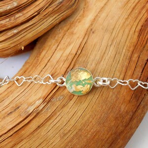 Heart Bracelet, Dainty Bracelet, Silver Heart Bracelet, Tiny Heart Bracelet, Boho Bracelet, Silver Bracelet for Women, Heart Link Bracelet