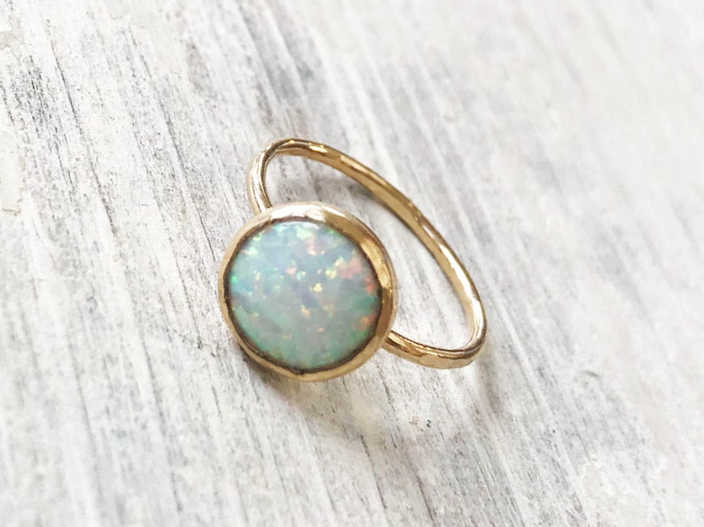 Opal Ring Boho Ring Minimalist Ring Goldfields Ring - Etsy