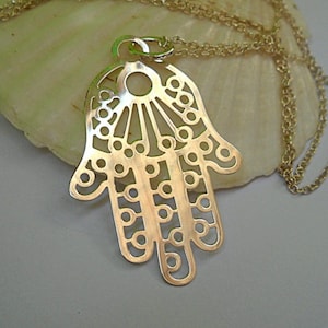 Silver Hamsa hand necklace, Sterling silver Hamsa pendant, judaica jewelry, Modern Hamsa,Fatima hand