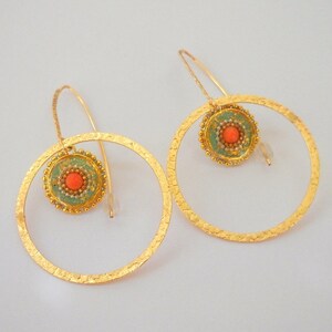 HEATHER ORANGE CORAL EARRINGS MULTI