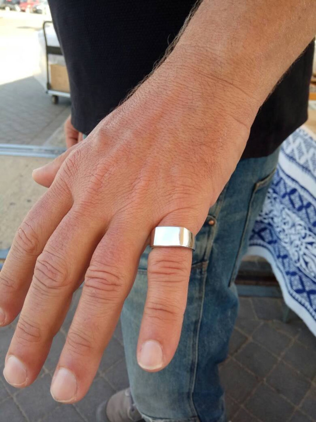 Men Signet Ring, Women Signet Ring, Silver Signet Ring, Men Pinky