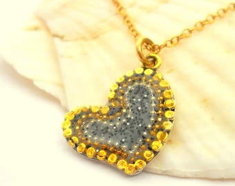 corazón pendand , I Love You Necklace , I Heart You Gift , Amor y Joyería de la Amistad, regalo de Navidad, cadena Goldfield