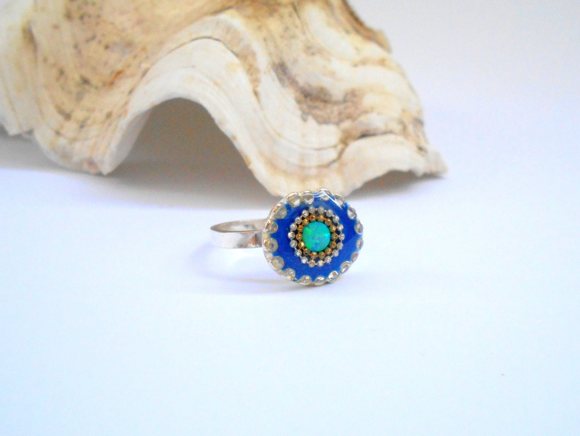 Retro Bunter Opal Ring