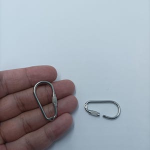 Mini-skruvkarbinhake, silvernyckelringskrok, gör-det-själv-väskberlock