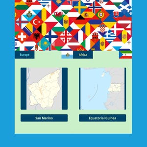 196 Countries Flashcards (Digital Download) | Printable A6 Geography Cards | Flag, Map & Name | Educational for Kids and Adults