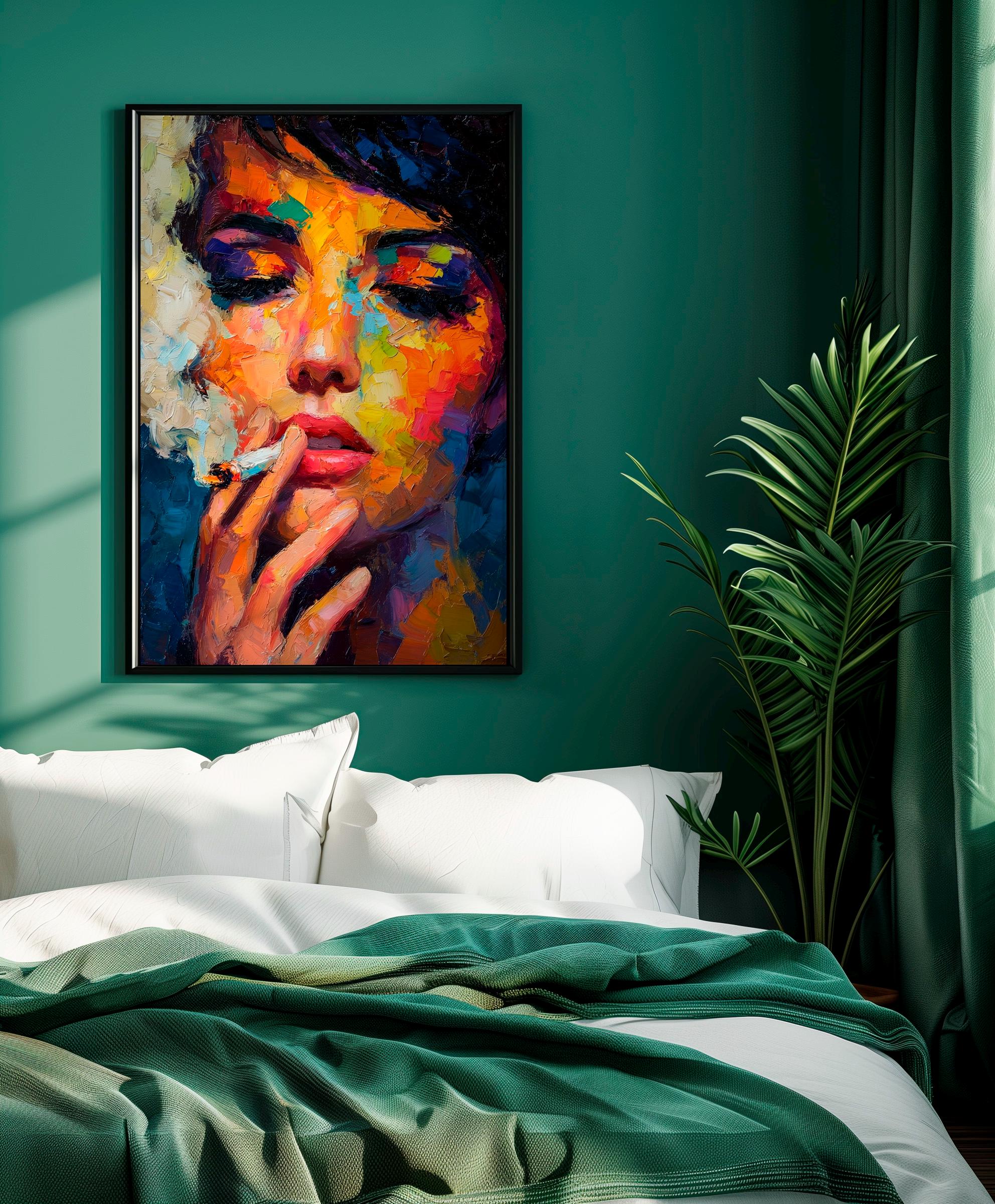 Abstract Woman Portrait Art | Colorful Impressionist Oil Painting ...