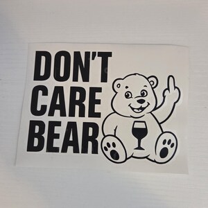 Don&#39;t Care Bear Vinyl Decal
