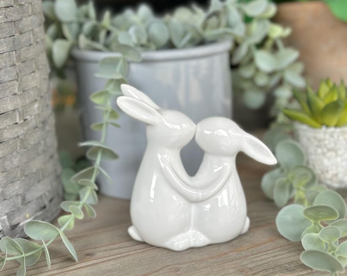 Featured listing image: White Kissing Bunnies