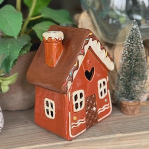 Gingerbread Ceramic Candle House